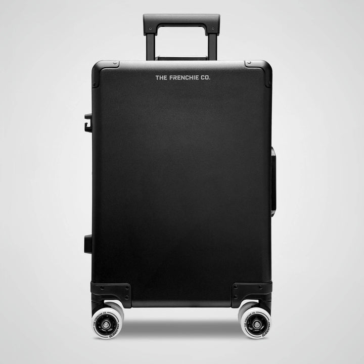 Black suitcase with &