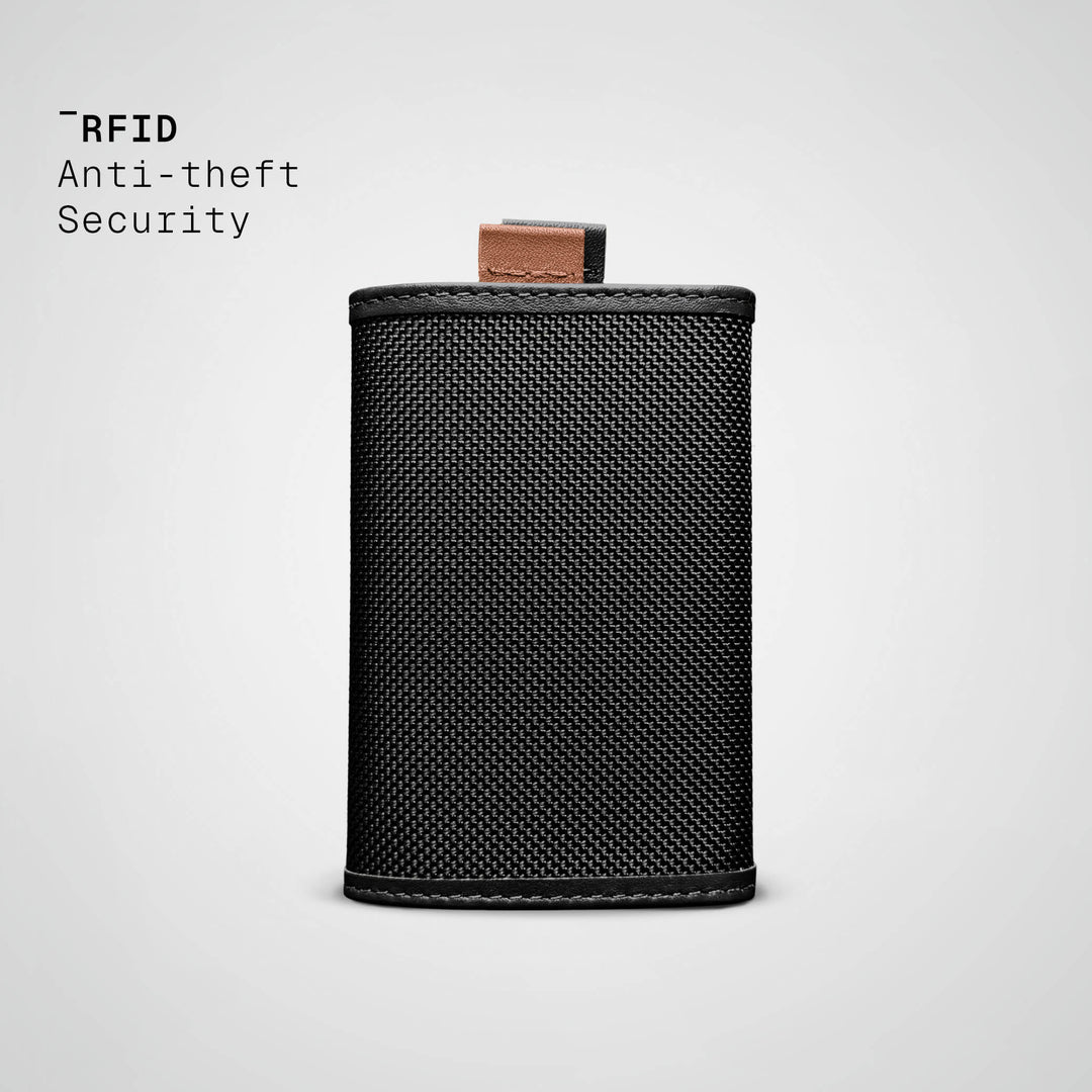 Black wallet with &