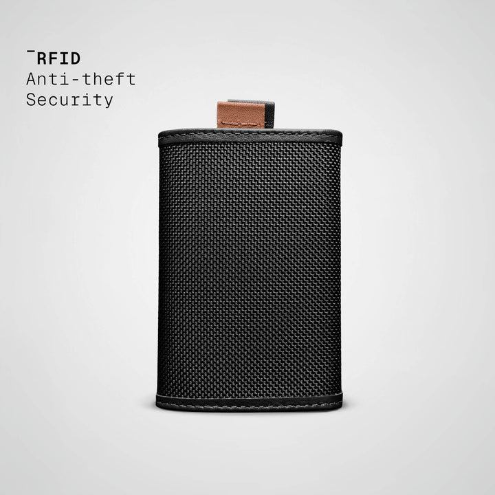 Black wallet with &