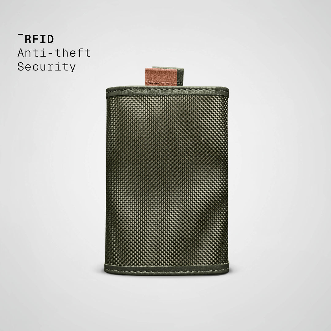 Green wallet with &