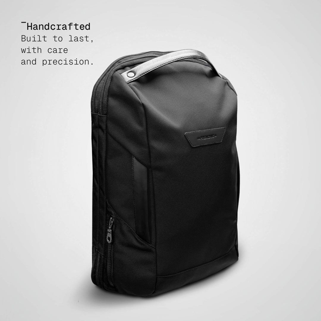 Black Vector Speed Backpack, angled view