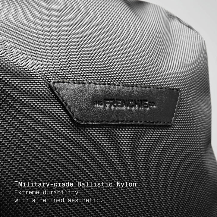 Ballistic nylon weave close-up, grey
