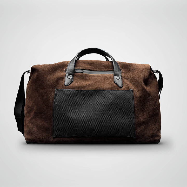 SUEDE DUFFLE BAG