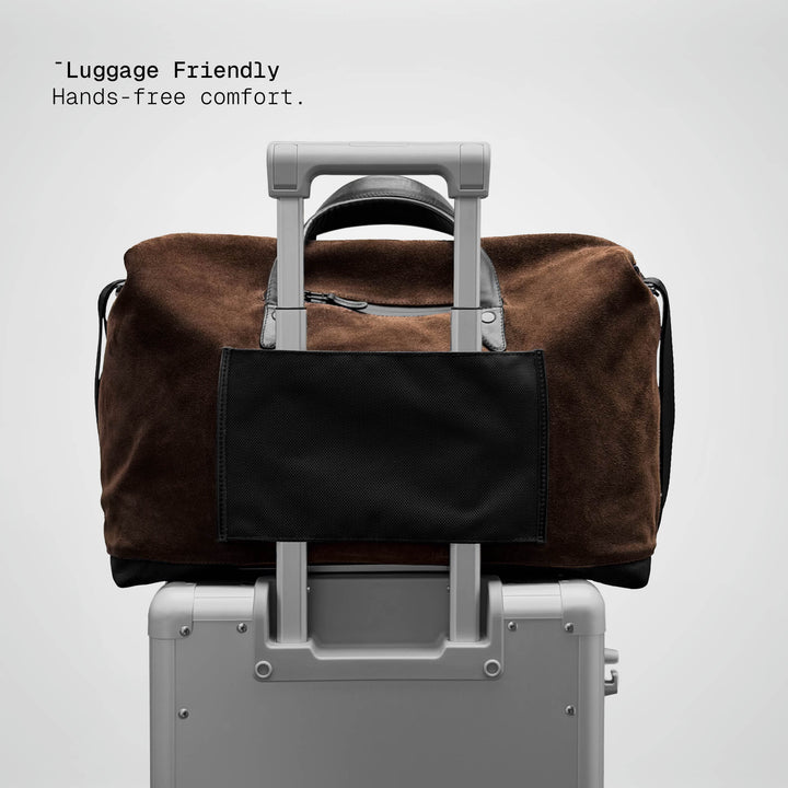 SUEDE DUFFLE BAG