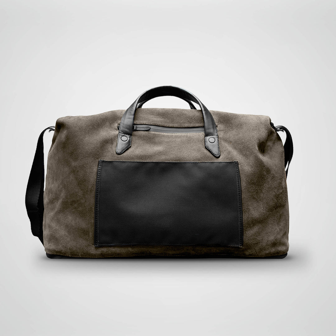 SUEDE DUFFLE BAG