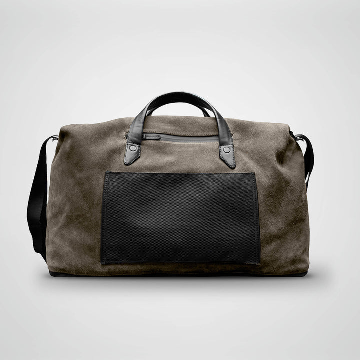 SUEDE DUFFLE BAG