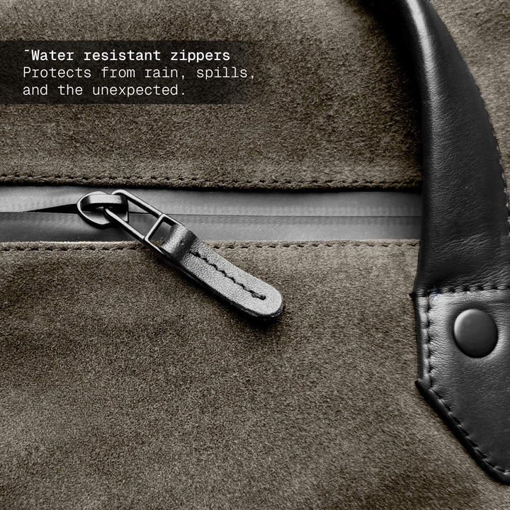 SUEDE DUFFLE BAG