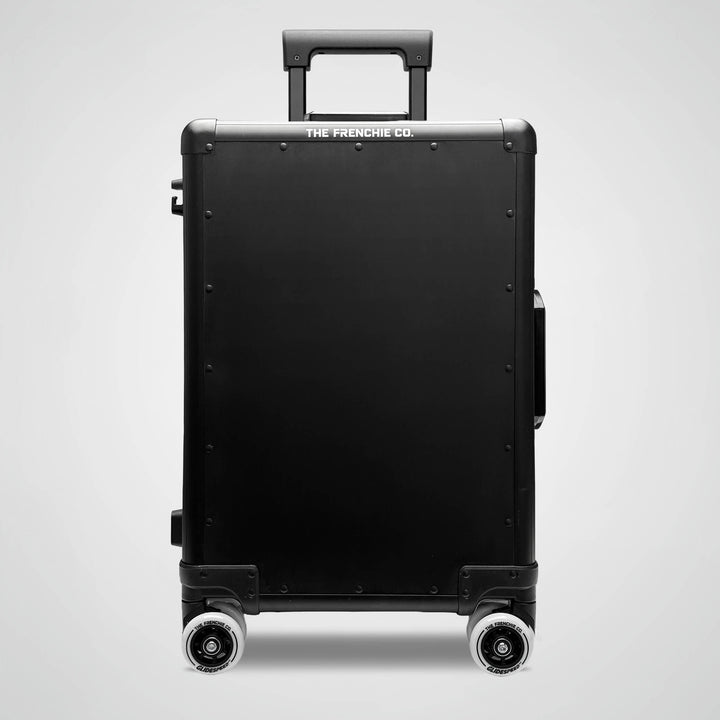 Black suitcase with &